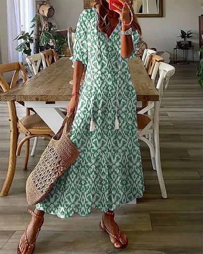 Ava - Elegantes Boho-Kleid mit Bauchabdeckung