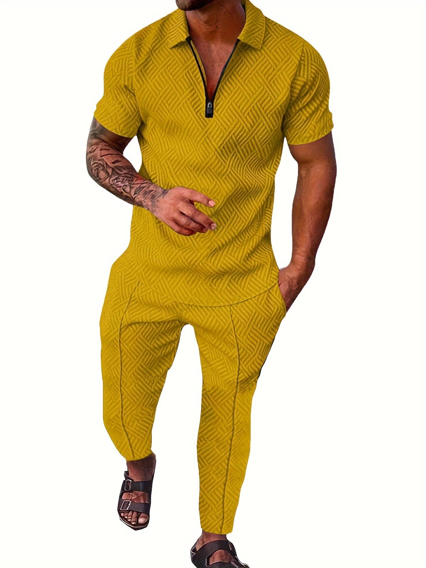 Anton - Schwarzes Set aus Oberteil und Hose