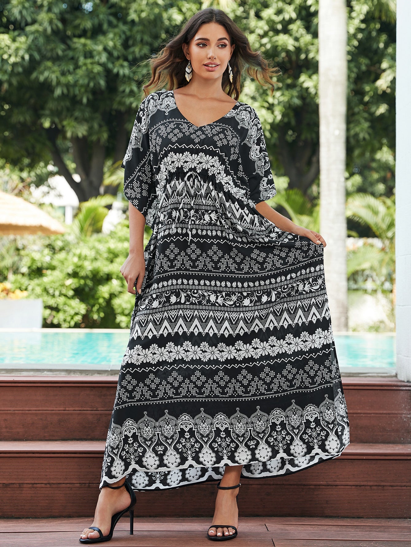 Mocarra | Pumping Belt Beach Cover-up Sonnenschutz Shirt Kleid