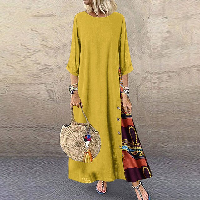 Sommerkleid aus Baumwolle und Leinen - Cher