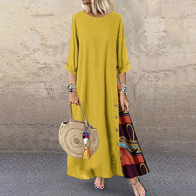 Sommerkleid aus Baumwolle und Leinen - Cher