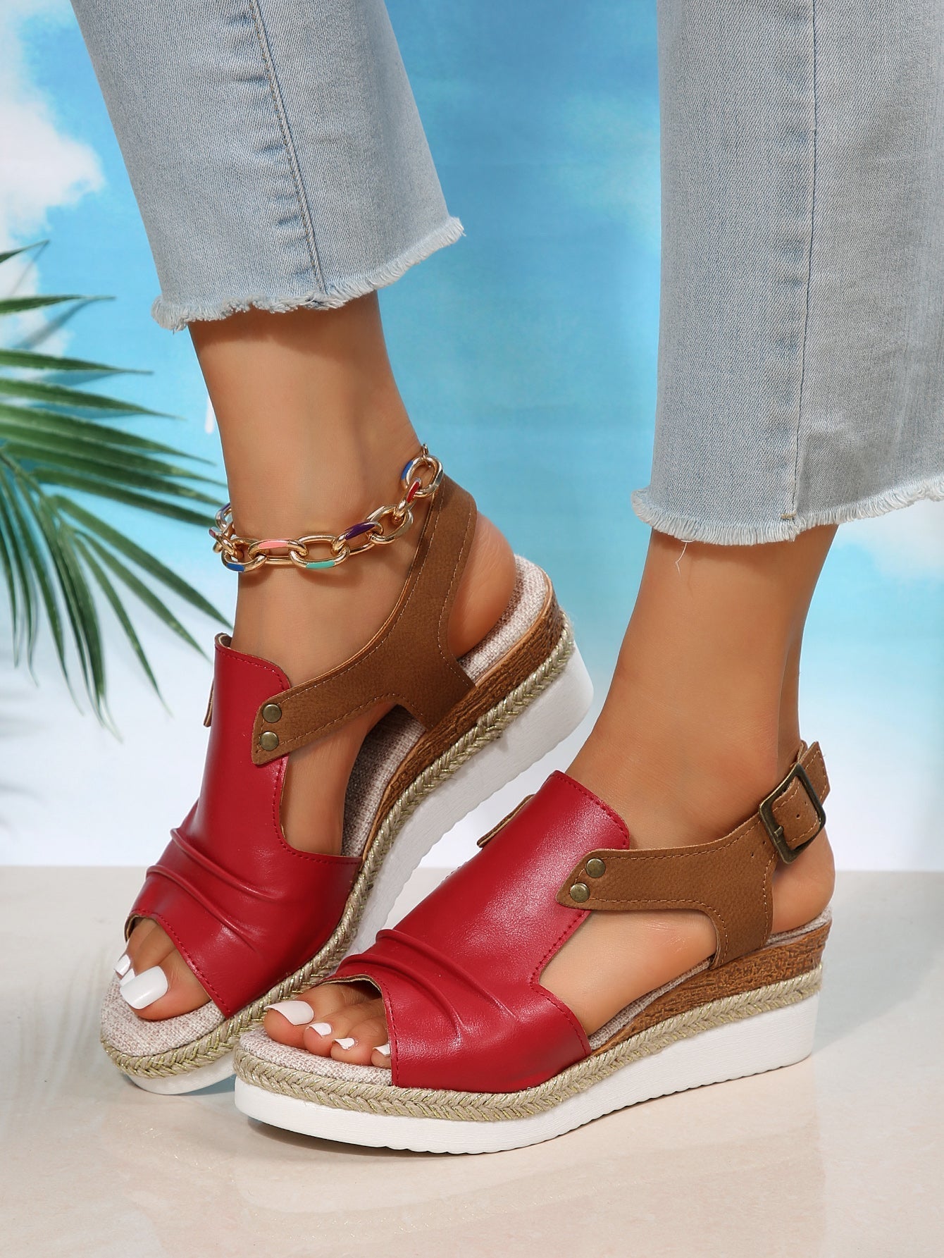 Rena - Bequeme Damen-Keilsandalen