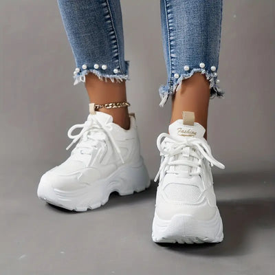 Mocarra | Weiße Klobige Plateau-Sneakers