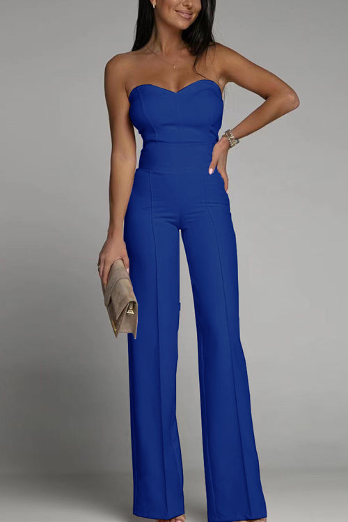 Clara | Schicke ärmellose Damen-Jumpsuit mit schulterfreiem Design
