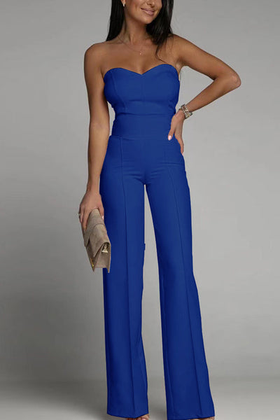 Clara | Schicke ärmellose Damen-Jumpsuit mit schulterfreiem Design