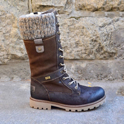 Mocarra | Strickstiefel mit Reißverschluss