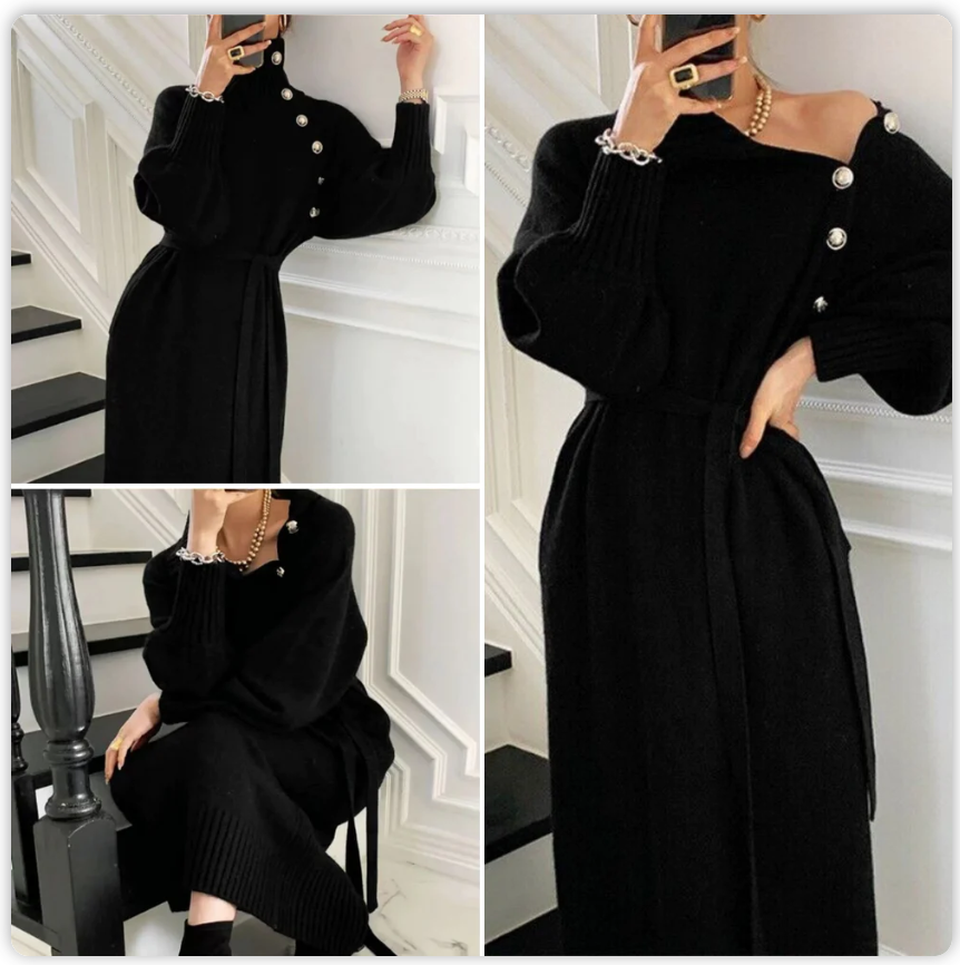 Mocarra | Wäschekleid mit diagonalen Knöpfen für Frauen
