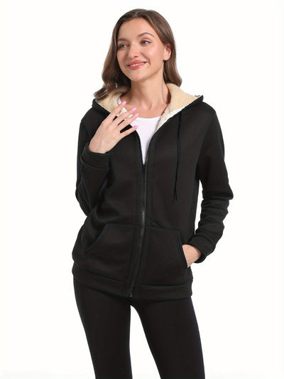 Madison | Plüsch Warmer Hoodie aus Samt für Herbst und Winter