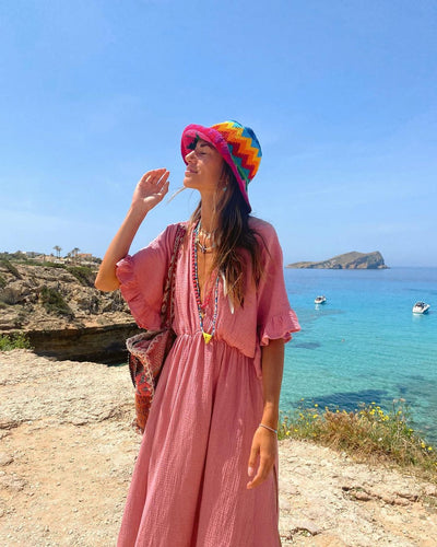 Mocarra | Stylish Solide Farbe Strand Cover-up Kleid Frauen