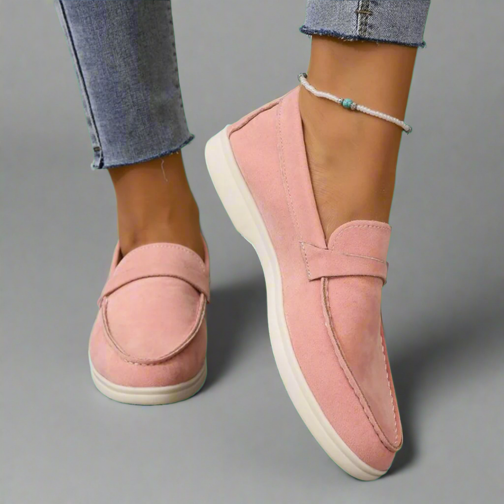 Hannah | Handgefertigte elegante Wildleder-Mokassins