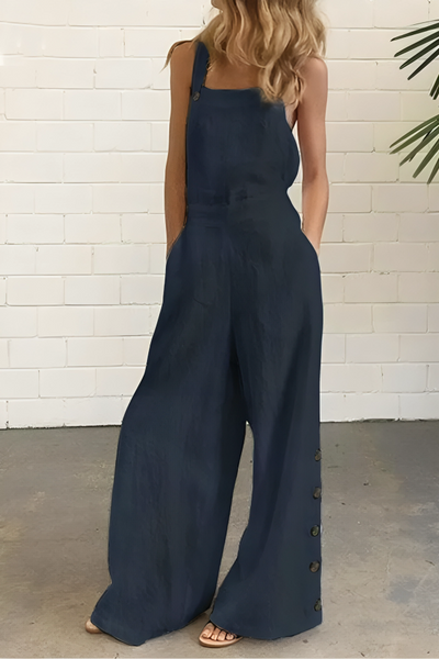 Mocarra | Lässige solide Farbe Sommer-Overalls
