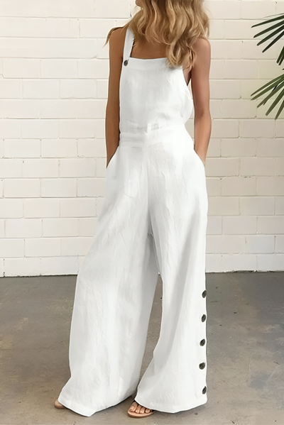 Mocarra | Lässige solide Farbe Sommer-Overalls