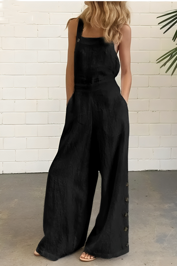 Mocarra | Lässige solide Farbe Sommer-Overalls