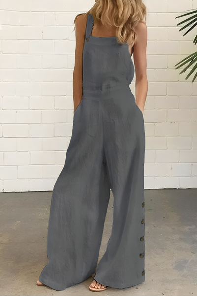 Mocarra | Lässige solide Farbe Sommer-Overalls