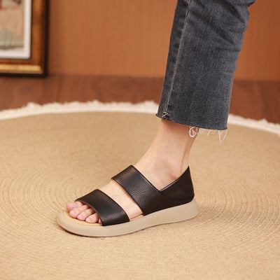 Mocarra | Neue Ledersandalen mit Dicker Sohle
