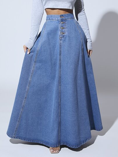 Soraya | Eleganter ausgestellter Jeansrock für Damen