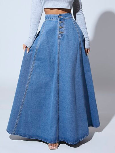 Soraya | Eleganter ausgestellter Jeansrock für Damen