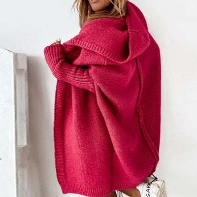 Mocarra | Mittellange Kapuzenstrickjacke für Frauen