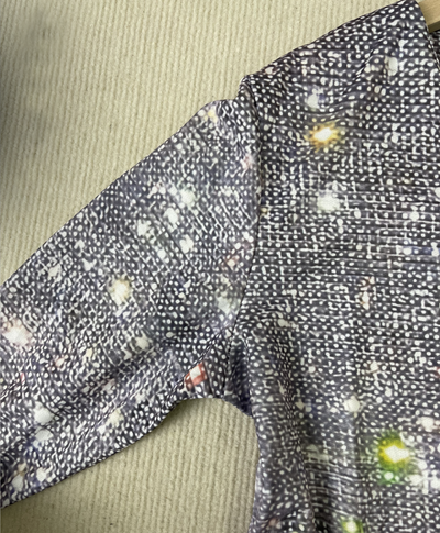 Krista - Silbernes Glitzer-Top