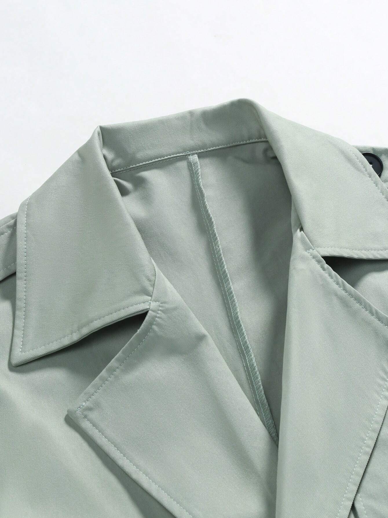 Rafael | Herren Doppelreihiger Trenchcoat in Unifarbe
