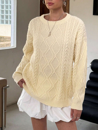 Mapi | Damen Lockerer Pullover mit Rundhalsausschnitt