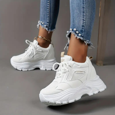 Mocarra | Weiße Klobige Plateau-Sneakers