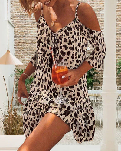 Margarita - Leopardenmuster-Kleid Sommerliche Eleganz mit wildem Touch