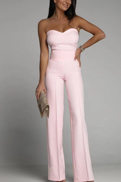 Clara | Schicke ärmellose Damen-Jumpsuit mit schulterfreiem Design