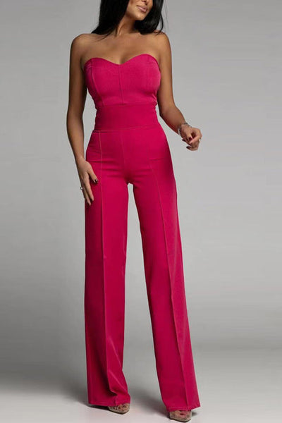 Clara | Schicke ärmellose Damen-Jumpsuit mit schulterfreiem Design