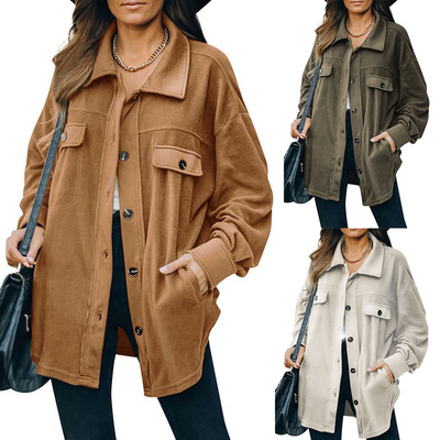 Strickjacke mit Fleece – Stilvolles Jacken-Shirt für Damen