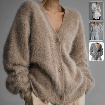Damen Strickjacke mit V-Ausschnitt