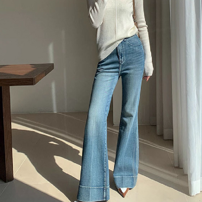 Retro-Washed Jeans im French Style für Damen – Stilvoll & Zeitlos