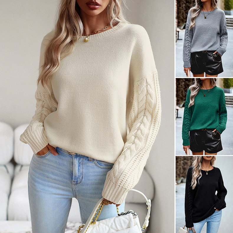 Damen Rundhals-Pullover – Modisch & Bequem
