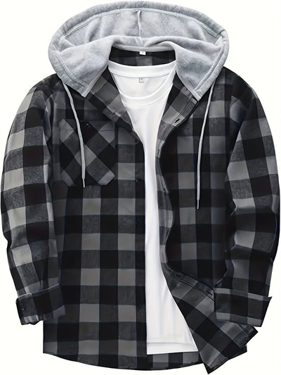 Florian | Kariertes Hoodie-Hemd