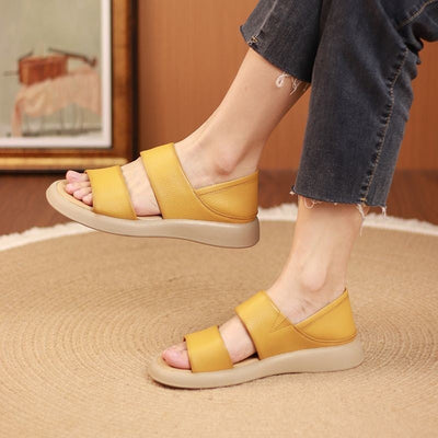 Mocarra | Neue Ledersandalen mit Dicker Sohle