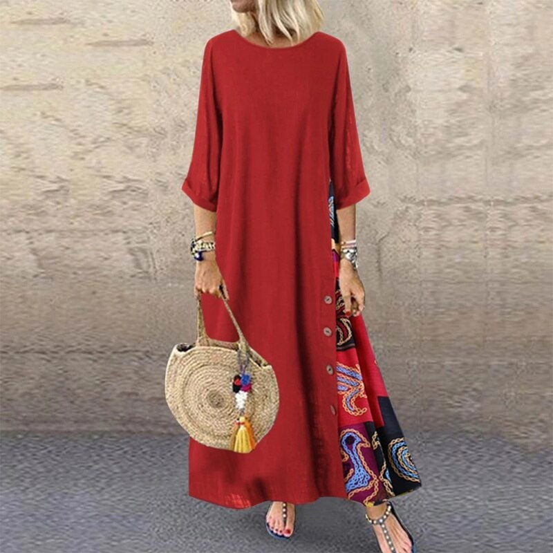 Sommerkleid aus Baumwolle und Leinen - Cher