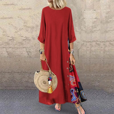 Sommerkleid aus Baumwolle und Leinen - Cher