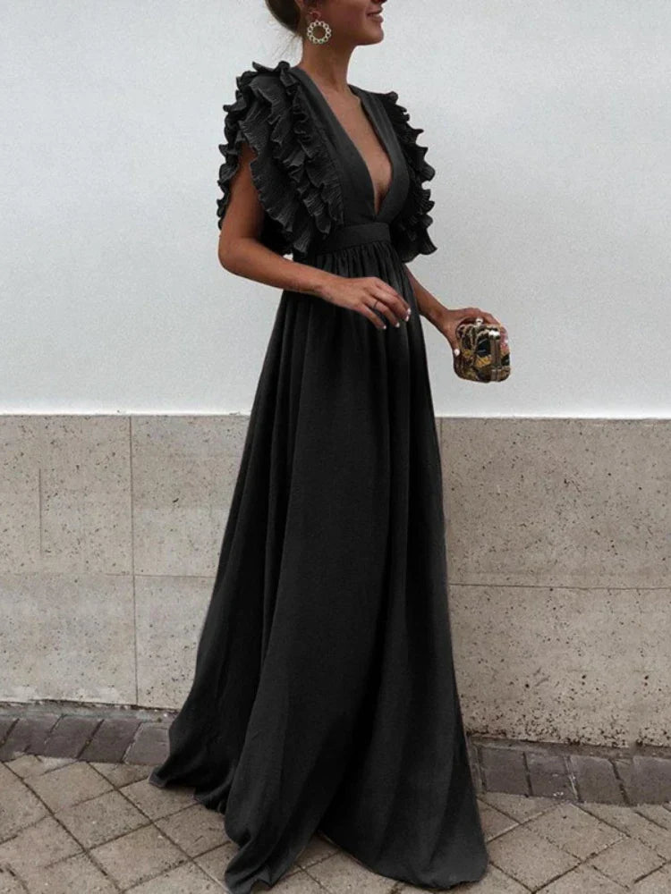 Reese | Elegantes kleid mit gerafften ärm