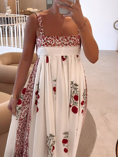 Lyla - Maxikleid mit Spaghettiträgern und floralem Design