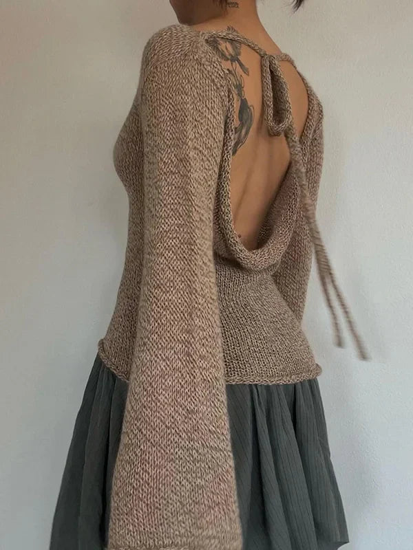 Mocarra | Retro Pullover mit Krawatte