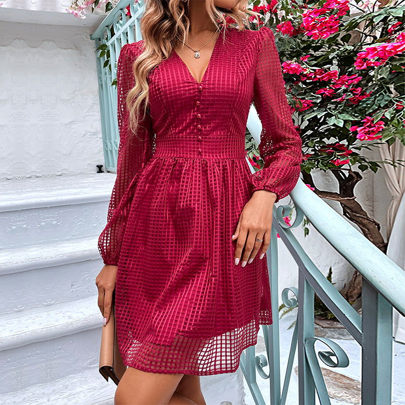 Mocarra | Chic Elegantes Schlankes Mittellanges Kleid Hot Girl Sexy Kleid