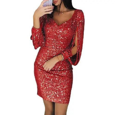 JANAH - Glamouröses Paillettenkleid in Silber – Für deinen ganz großen Auftritt