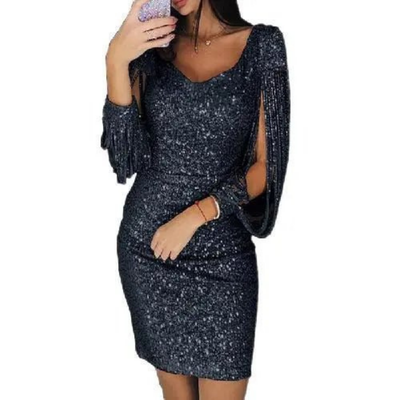 JANAH - Glamouröses Paillettenkleid in Silber – Für deinen ganz großen Auftritt