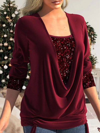 Mocarra | Samt-Glitzer-Top