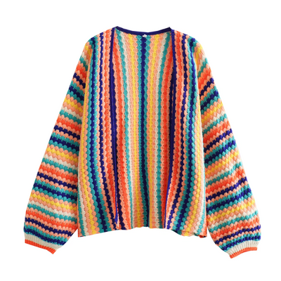 Sunshine – Oversize Strickjacke im Boho-Stil für Damen