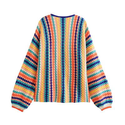 Sunshine – Oversize Strickjacke im Boho-Stil für Damen