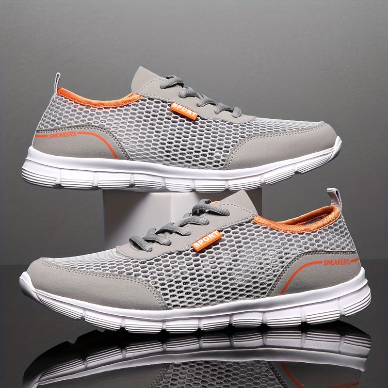 Clarke - Atmungsaktive Grau-Mesh-Sneaker