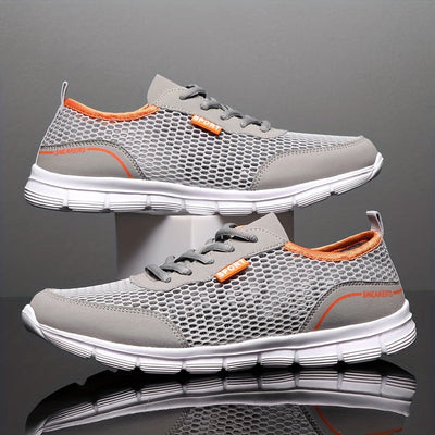 Clarke - Atmungsaktive Grau-Mesh-Sneaker