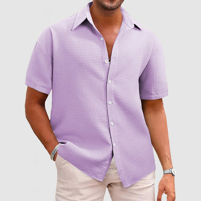 Landon - Elegantes & Komfortables Herren Hemd im Waffel-Strickmuster