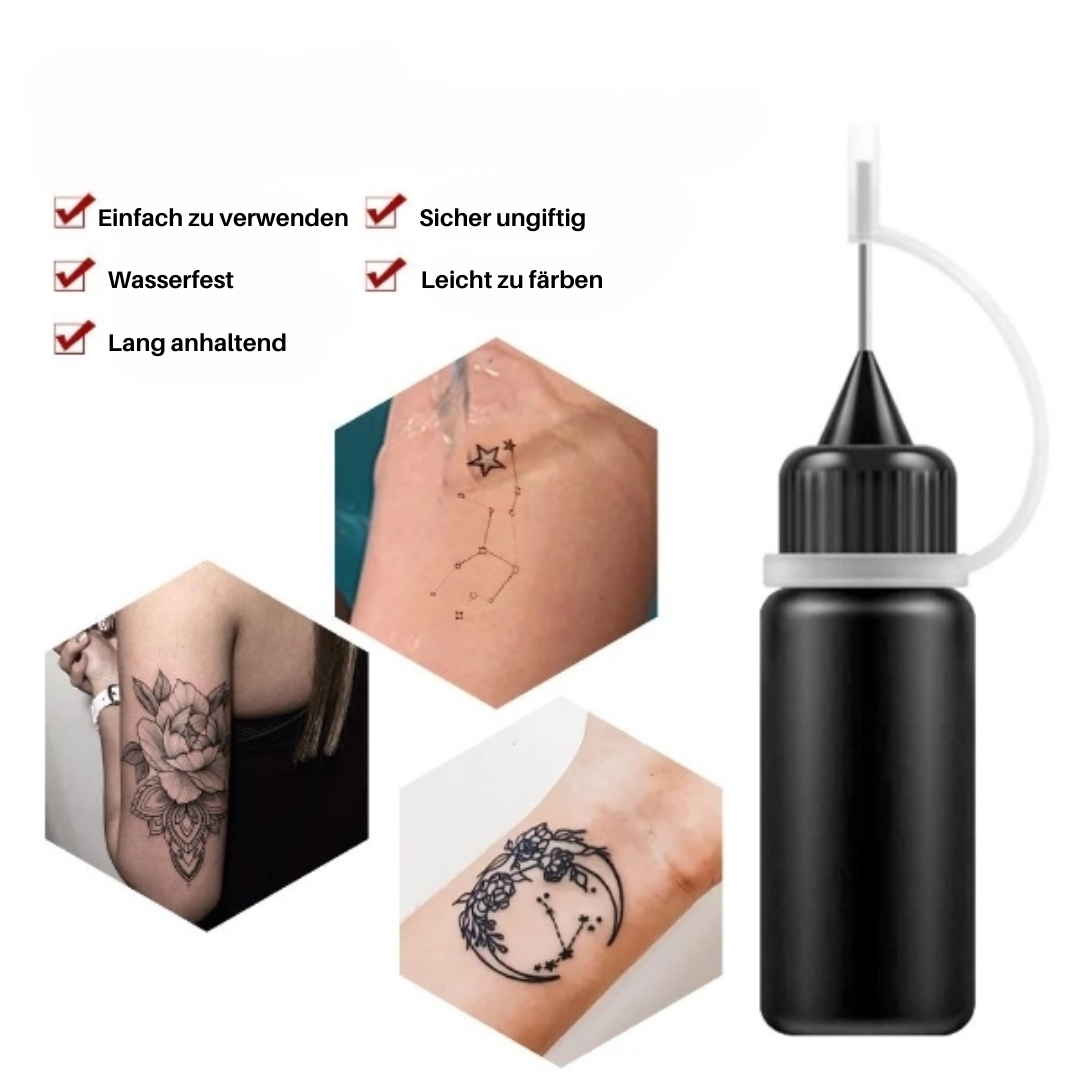 TattoStamps- Temporäre Tattoo Flüssigkeit und Vorlagen (1+1 GRATIS) [Letzter Tag Rabatt]